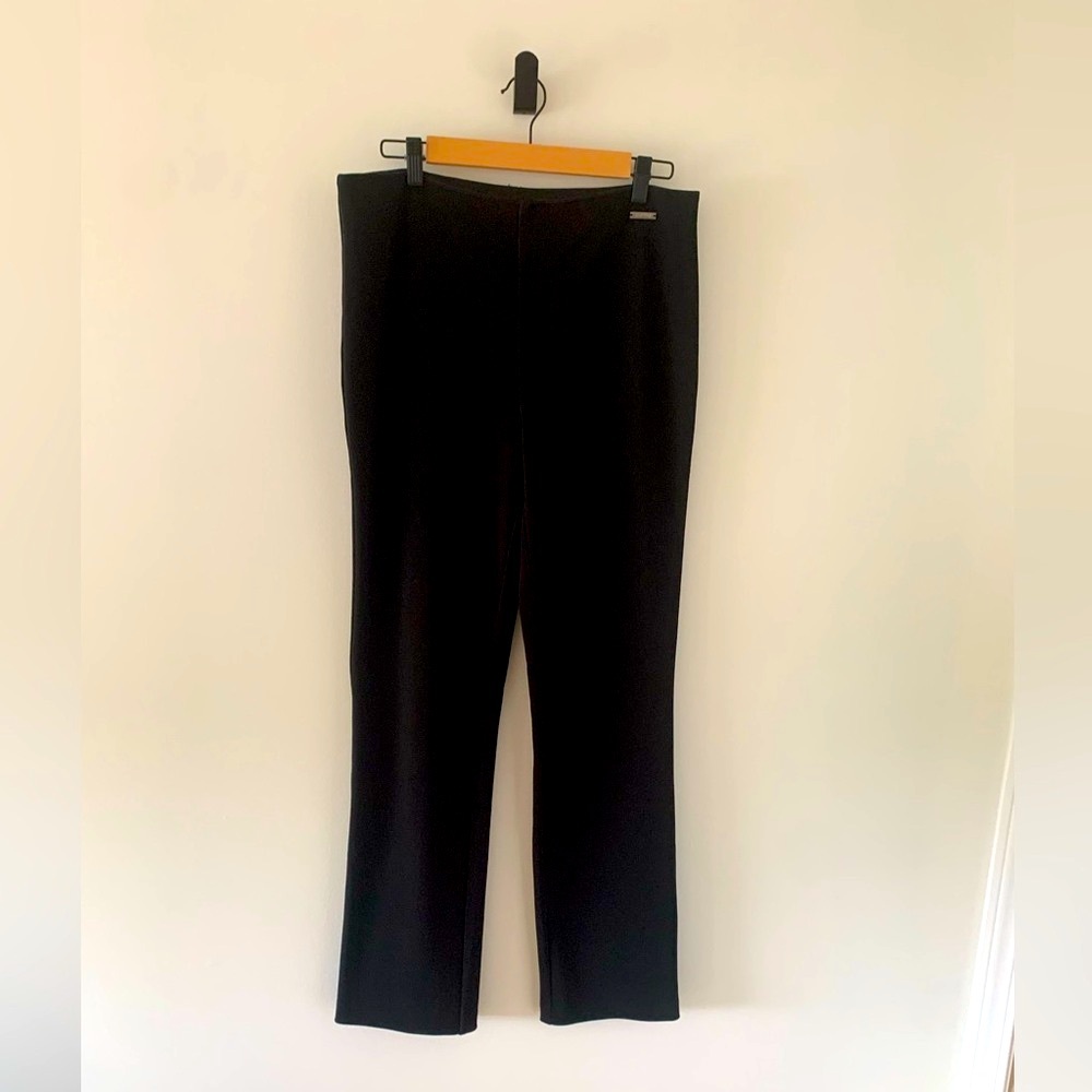 Joseph Ribkoff Black Pull On Ribbed Stretch Pants Size 14